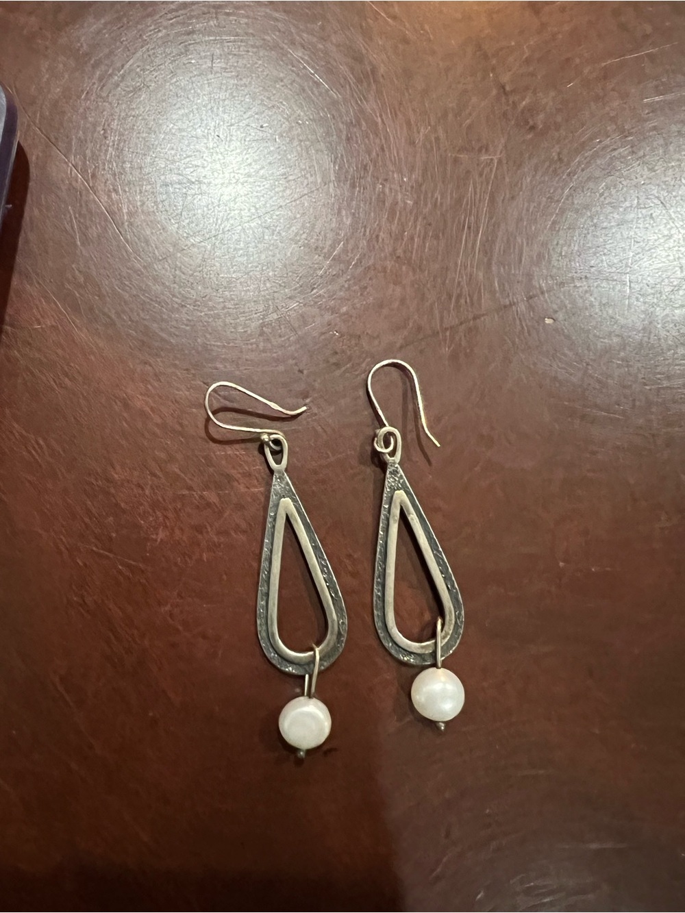 Silpada Pearl and sterling earrings, vintage